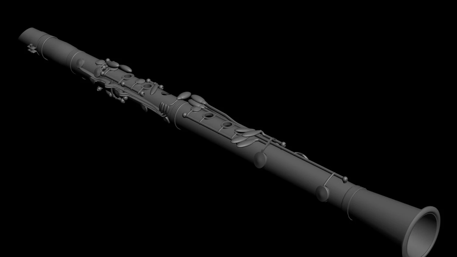 clarinet 3D Model .c4d .max .obj .3ds .fbx .stl .blend 