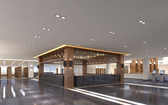 library 001 Modelo 3D .c4d .max .obj .3ds .fbx .stl .blend 