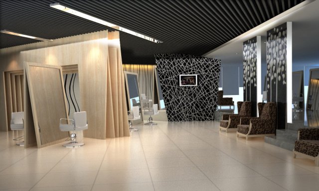 hairdressing salon 001 Modelo 3D .c4d .max .obj .3ds .fbx .stl .blend 