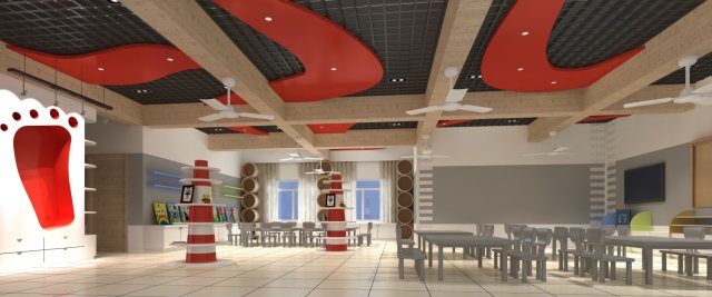 kindergarten space 002 3D 模型 .c4d .max .obj .3ds .fbx .stl .blend 