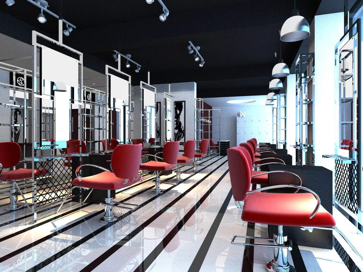 hairdressing salon 002 3D Model .c4d .max .obj .3ds .fbx .stl .blend 