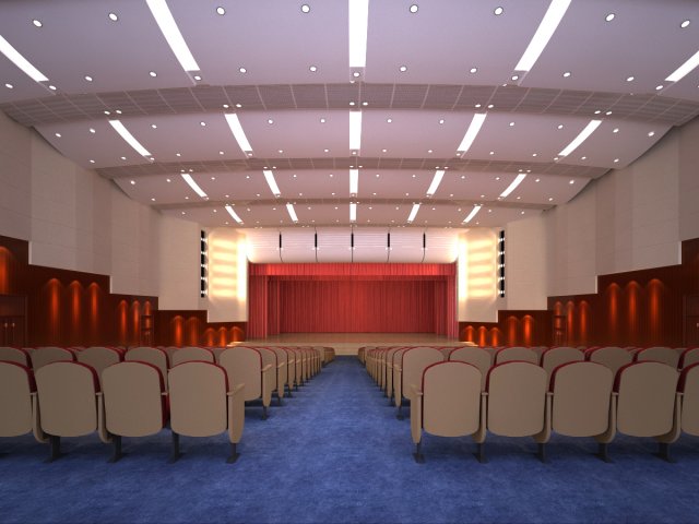 auditorium room 008 3D Modell .c4d .max .obj .3ds .fbx .stl .blend