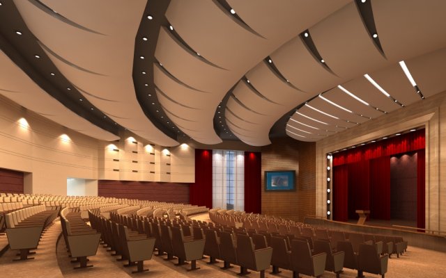 auditorium room 003 3D-Modell .c4d .max .obj .3ds .fbx .stl .blend 
