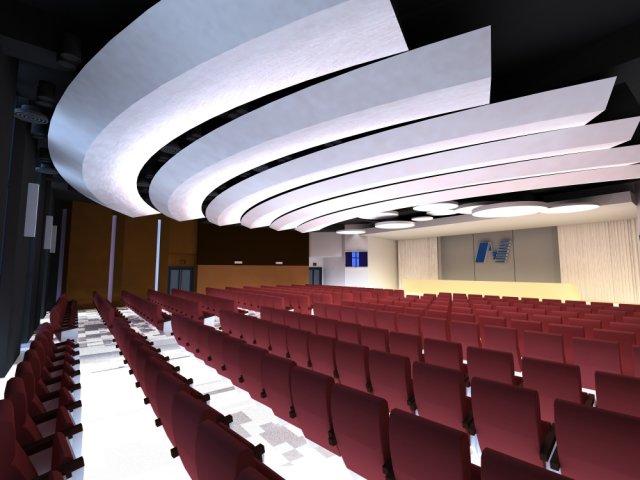 auditorium room 007 Model 3D .c4d .max .obj .3ds .fbx .stl .blend 