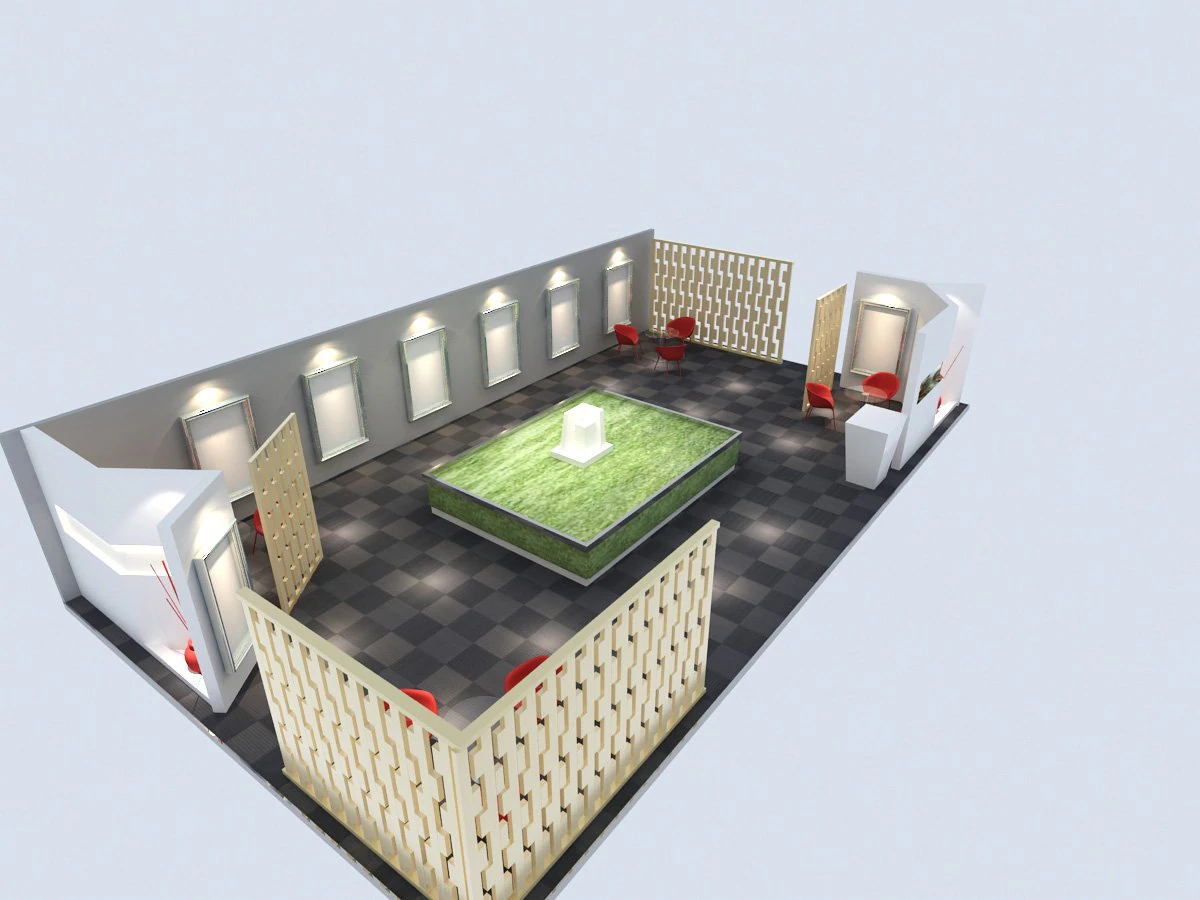 exhibit space 001 3D Model .c4d .max .obj .3ds .fbx .stl .blend 