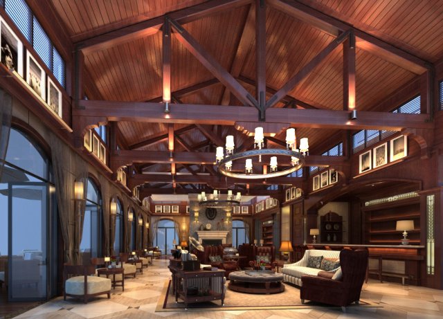 lobby 069 Modèle 3D .c4d .max .obj .3ds .fbx .stl .blend 