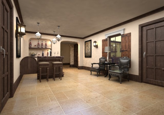 bar 034 3D Model .c4d .max .obj .3ds .fbx .stl .blend 