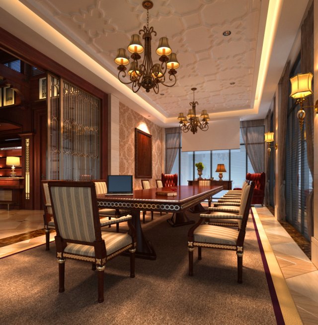 conference 028 3D Model .c4d .max .obj .3ds .fbx .stl .blend 