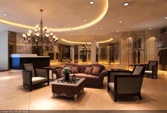lobby 006 3D Model .c4d .max .obj .3ds .fbx .stl .blend 