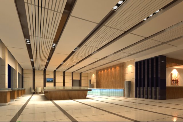lobby 064 3D Model .c4d .max .obj .3ds .fbx .stl .blend 