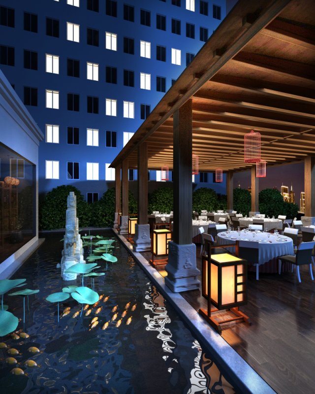 restaurant spaces 035 3D 모델 .c4d .max .obj .3ds .fbx .stl .blend 