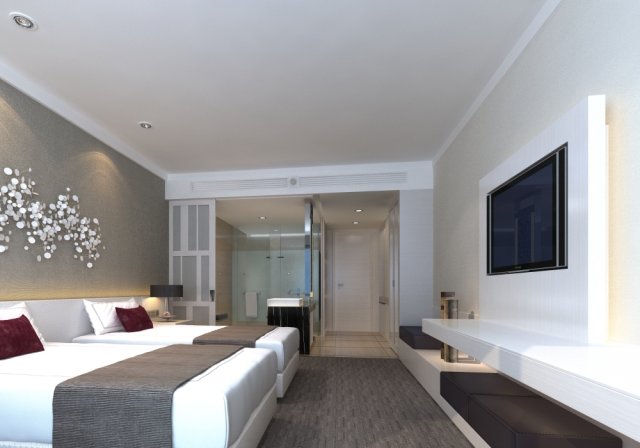 guest room 005 3D 모델 .c4d .max .obj .3ds .fbx .stl .blend 