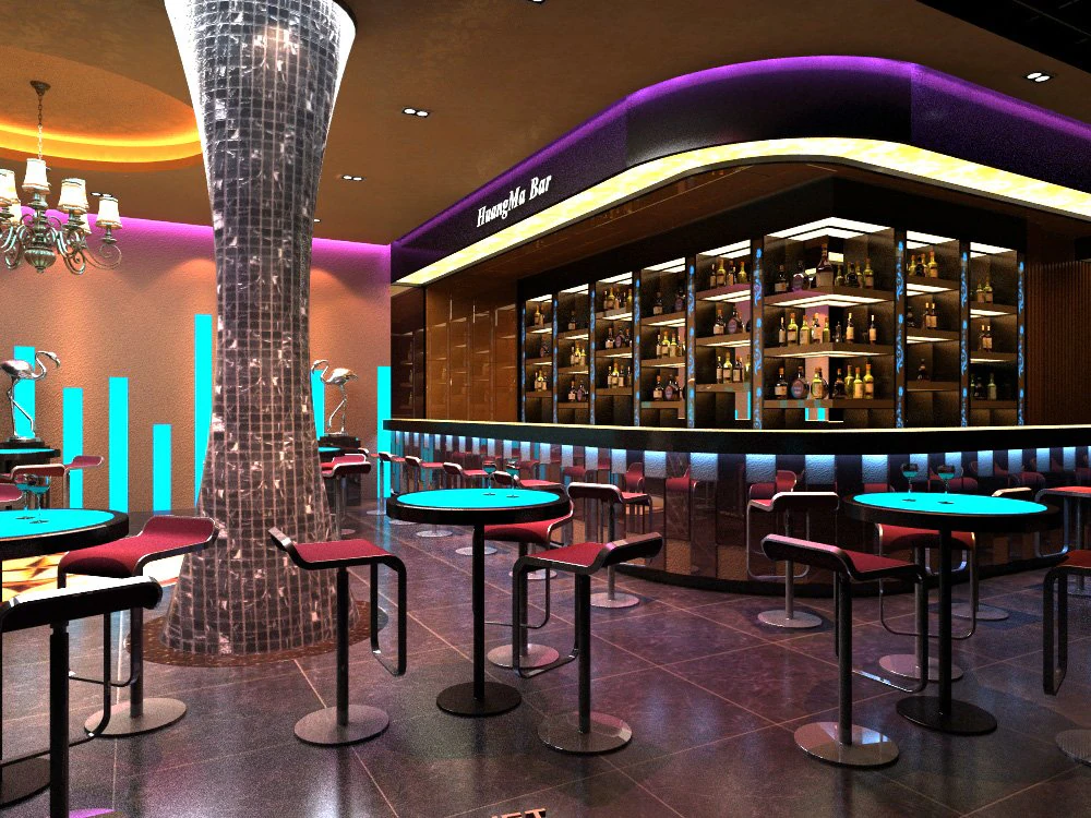 bar 014 3D Model .c4d .max .obj .3ds .fbx .stl .blend 