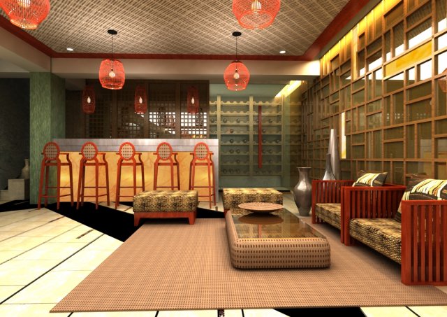 bar 028 3D Modell .c4d .max .obj .3ds .fbx .stl .blend
