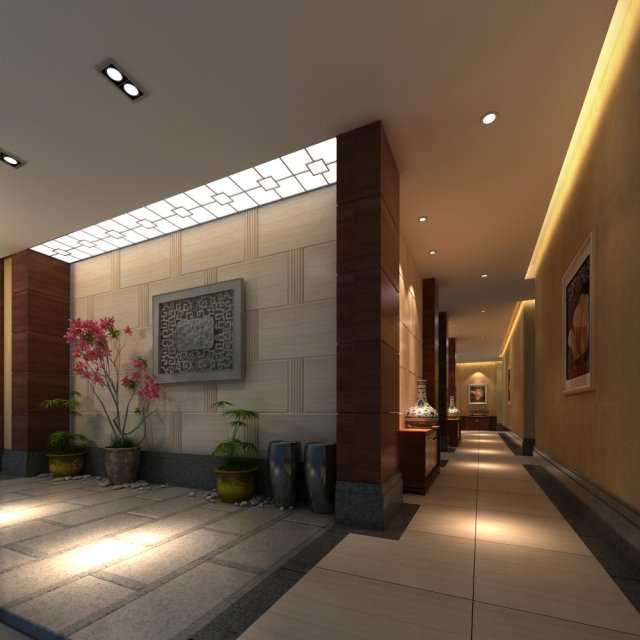 corridor 020 Modelo 3D .c4d .max .obj .3ds .fbx .stl .blend 