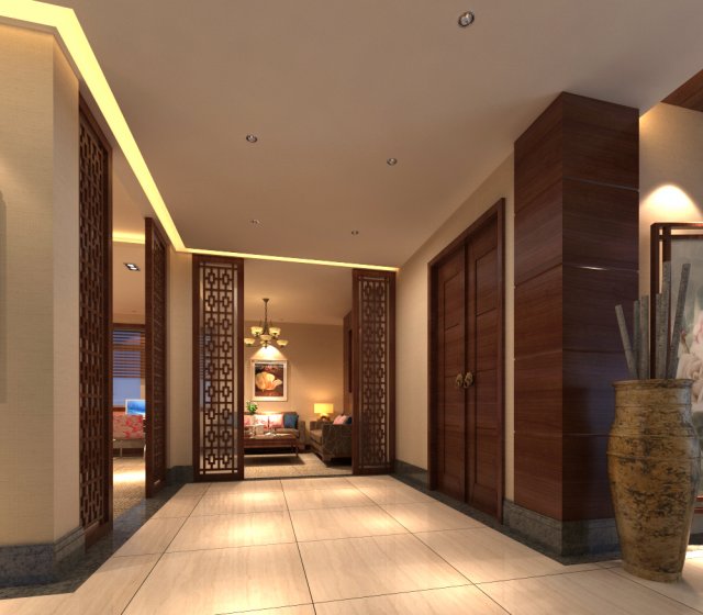 corridor 021 3D Model .c4d .max .obj .3ds .fbx .stl .blend