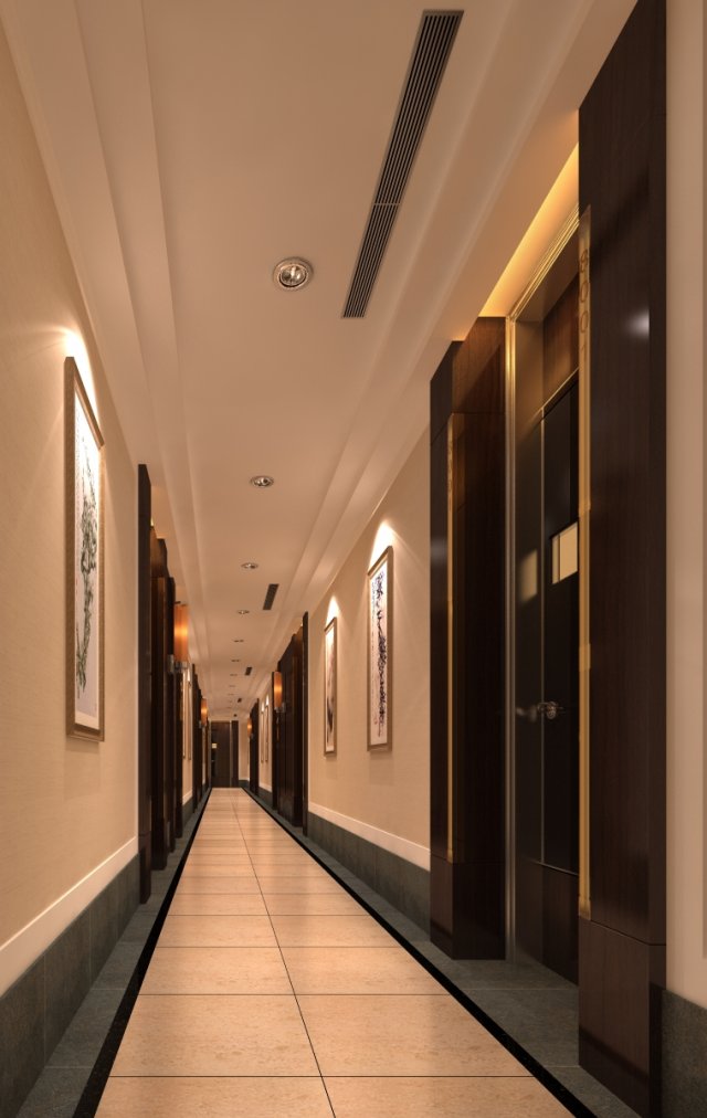corridor 030 3D Model .c4d .max .obj .3ds .fbx .stl .blend 