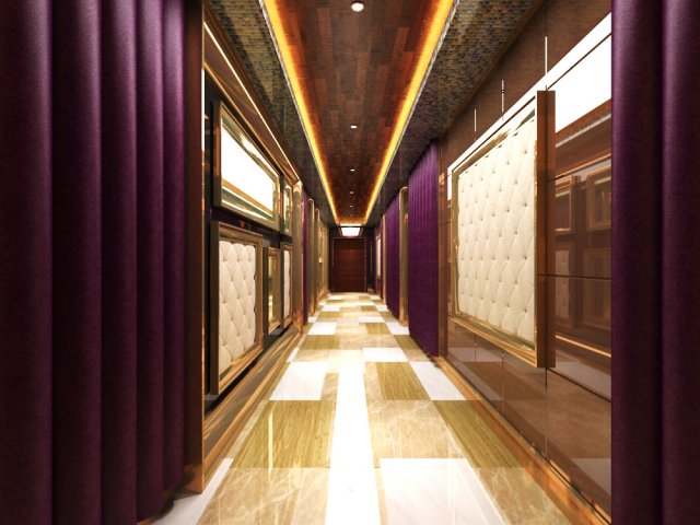corridor 003 3D Model .c4d .max .obj .3ds .fbx .stl .blend 