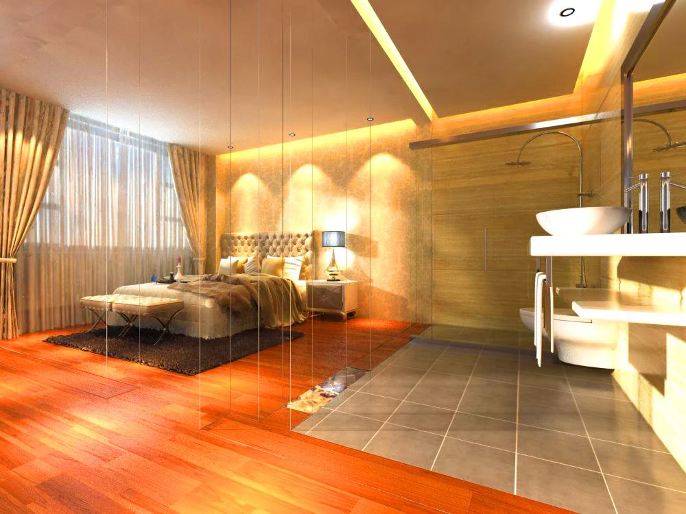 guest room 001 3D Model .c4d .max .obj .3ds .fbx .stl .blend 