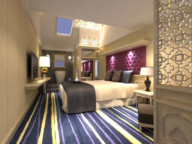 guest room 003 3D Model .c4d .max .obj .3ds .fbx .stl .blend