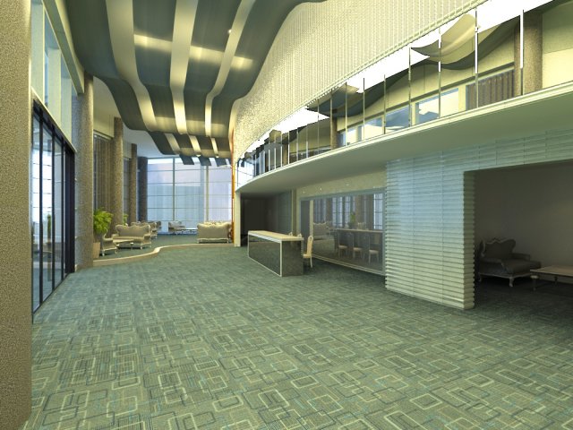 lobby 029 Modèle 3D .c4d .max .obj .3ds .fbx .stl .blend 