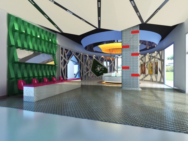 lobby 037 3D Model .c4d .max .obj .3ds .fbx .stl .blend 