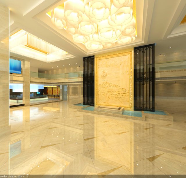 lobby 027 3D 模型 .c4d .max .obj .3ds .fbx .stl .blend 