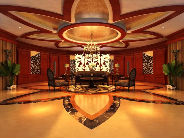 lobby 005 3D Model .c4d .max .obj .3ds .fbx .stl .blend 