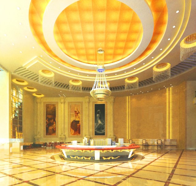 lobby 039 3D Model .c4d .max .obj .3ds .fbx .stl .blend 