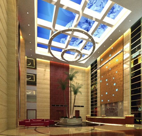 lobby 033 Model 3D .c4d .max .obj .3ds .fbx .stl .blend 