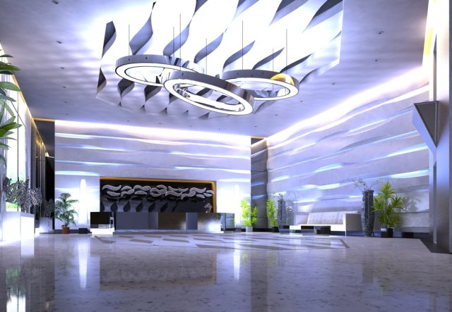 lobby 016 3D Model .c4d .max .obj .3ds .fbx .stl .blend 