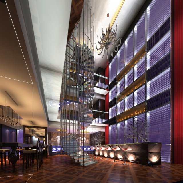 lobby 063 3D 模型 .c4d .max .obj .3ds .fbx .stl .blend 