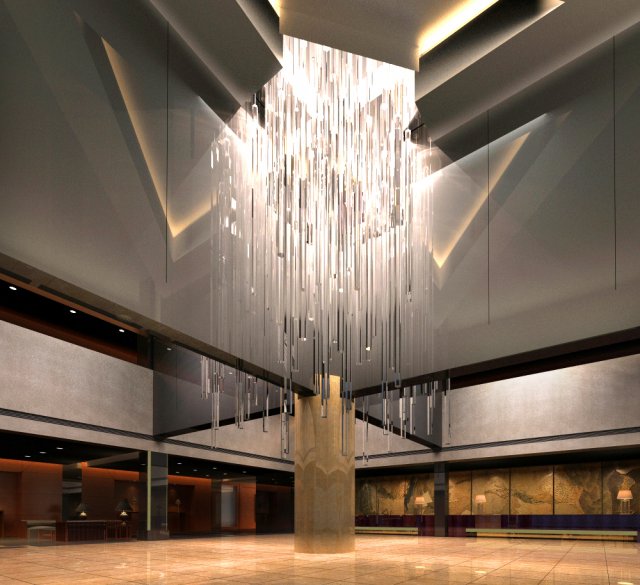lobby 061 3D Model .c4d .max .obj .3ds .fbx .stl .blend 