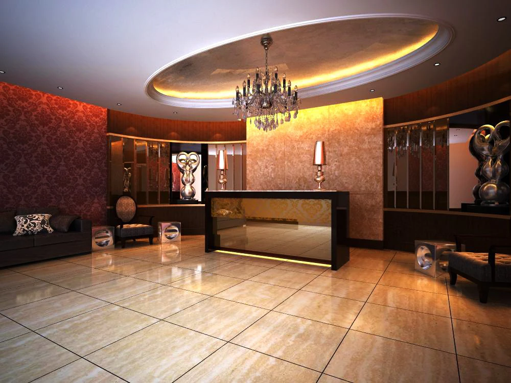 lobby 002 3D Model .c4d .max .obj .3ds .fbx .stl .blend 