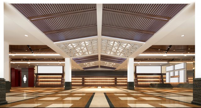 lobby 060 Model 3D .c4d .max .obj .3ds .fbx .stl .blend 