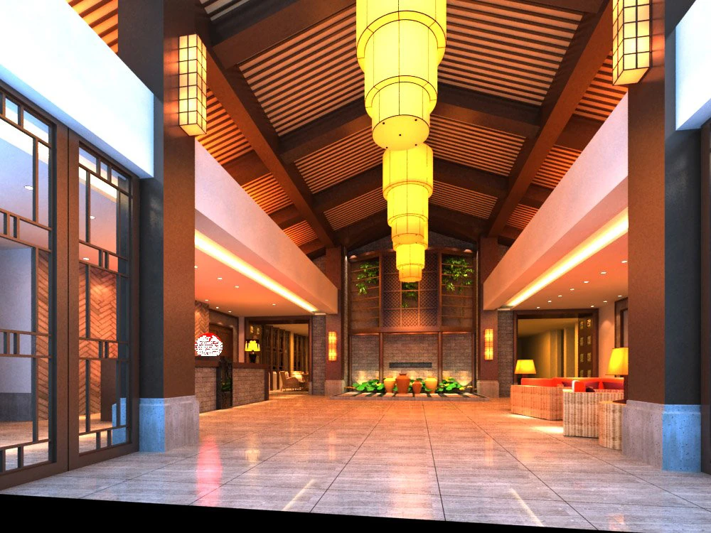 lobby 042 3D Model .c4d .max .obj .3ds .fbx .stl .blend 