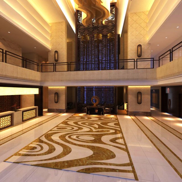 lobby 023 Model 3D .c4d .max .obj .3ds .fbx .stl .blend 