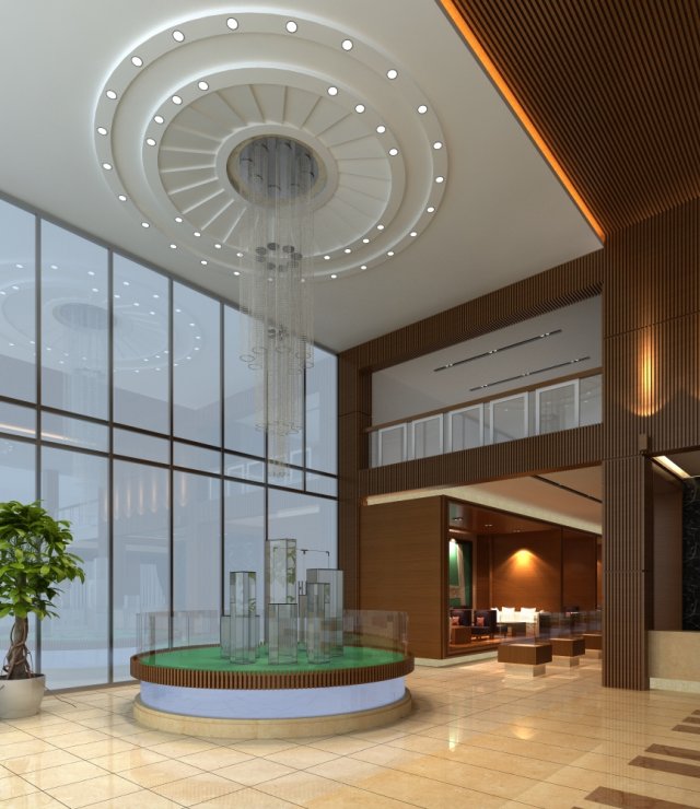 lobby 050 Modèle 3D .c4d .max .obj .3ds .fbx .stl .blend 
