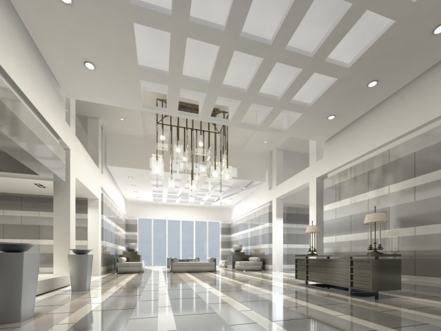 lobby 055 3D Модель .c4d .max .obj .3ds .fbx .stl .blend 