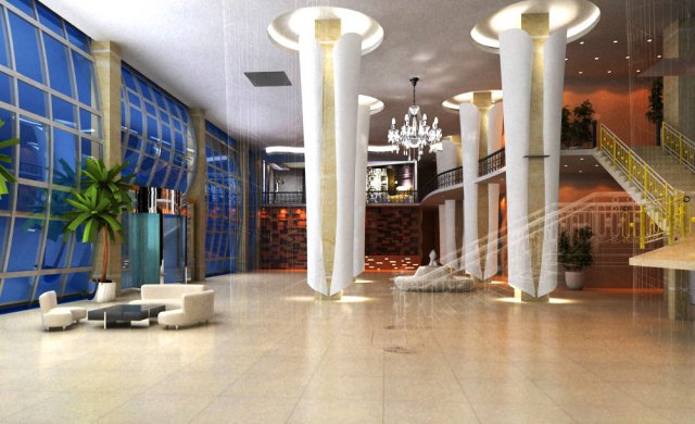 lobby 041 Modello 3D .c4d .max .obj .3ds .fbx .stl .blend 