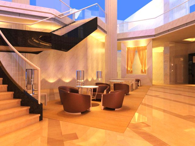 lobby 020 3D Model .c4d .max .obj .3ds .fbx .stl .blend 