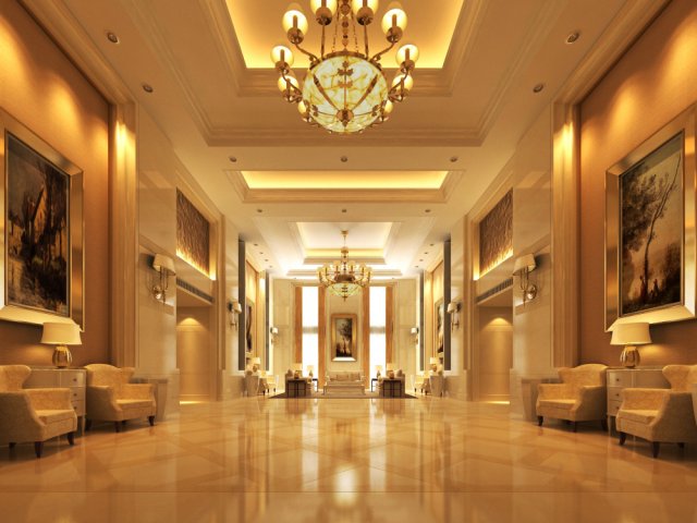 lobby 056 3D 모델 .c4d .max .obj .3ds .fbx .stl .blend