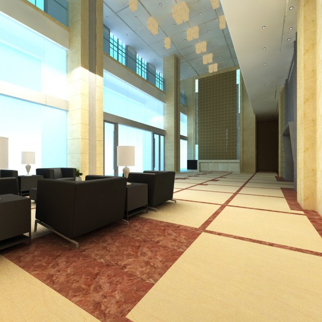 lobby 014 Modello 3D .c4d .max .obj .3ds .fbx .stl .blend 