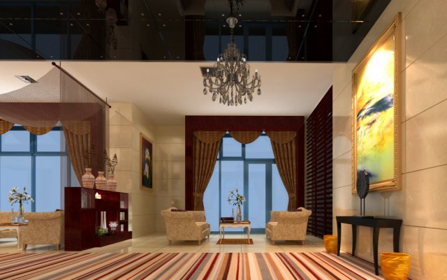 lobby 085 3D-Modell .c4d .max .obj .3ds .fbx .stl .blend 