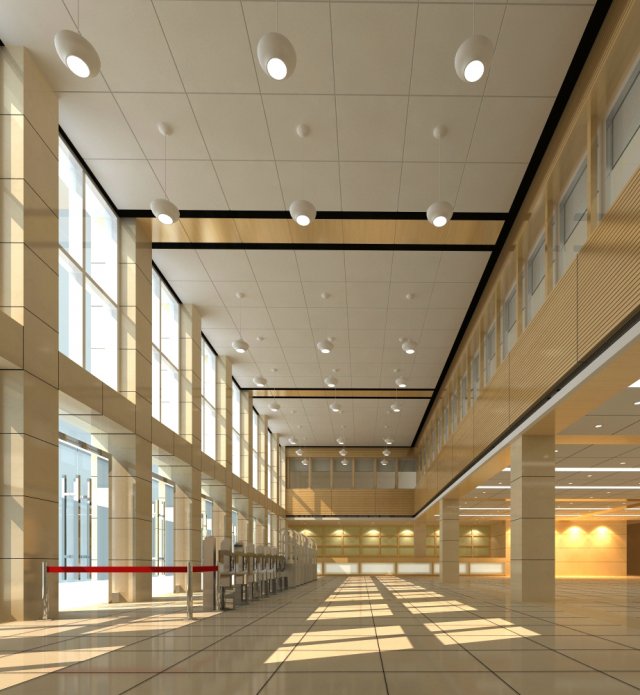 lobby 082 3D Model .c4d .max .obj .3ds .fbx .stl .blend