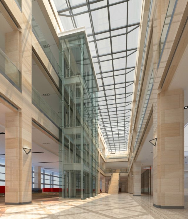 lobby 107 3D Model .c4d .max .obj .3ds .fbx .stl .blend 