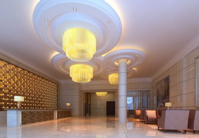 lobby 113 3D Model .c4d .max .obj .3ds .fbx .stl .blend 