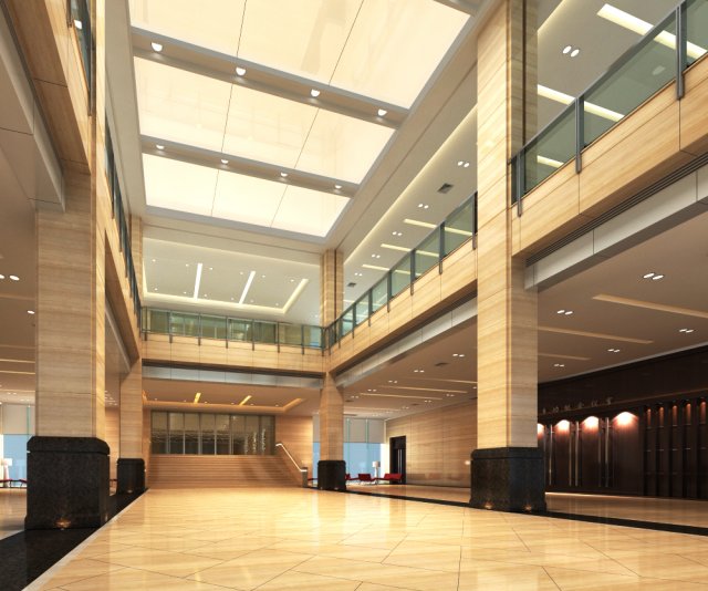 lobby 094 Model 3D .c4d .max .obj .3ds .fbx .stl .blend 