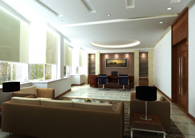 office 016 Model 3D .c4d .max .obj .3ds .fbx .stl .blend 