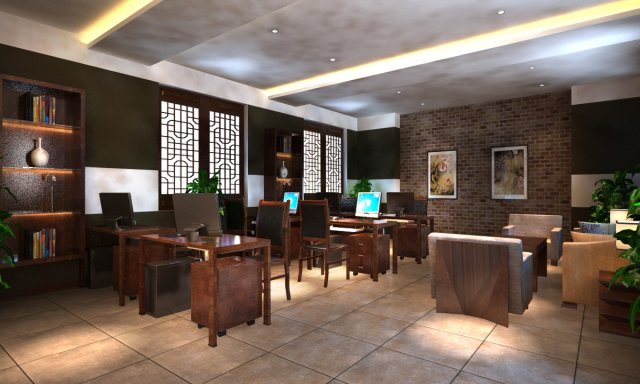 office 034 3D Model .c4d .max .obj .3ds .fbx .stl .blend 
